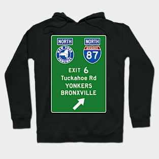 New York Thruway Northbound Exit 6: Tuckahoe Road Yonkers Bronxville Hoodie